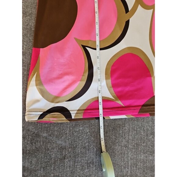 Joseph Ribkoff Dress s18 Multicolor Bodycon Sleeveless Floral Ruched Buckle Boho - Picture 4 of 13